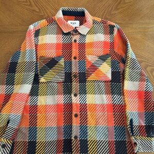 WAX London - Whiting Overshirt in Orange Pike
